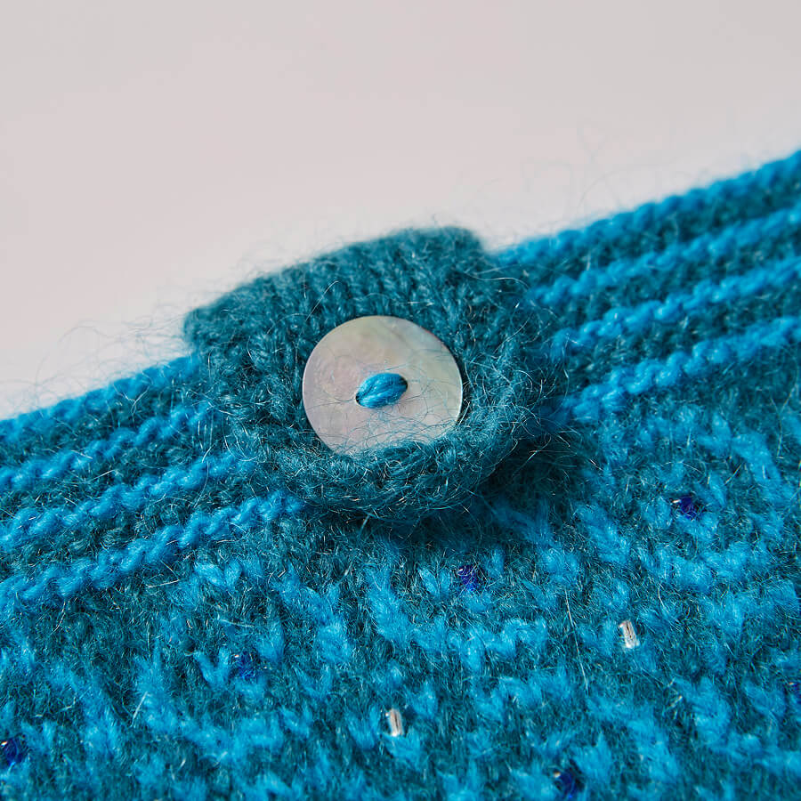 Lavish Purse Knitting Kit (Blue/Green)