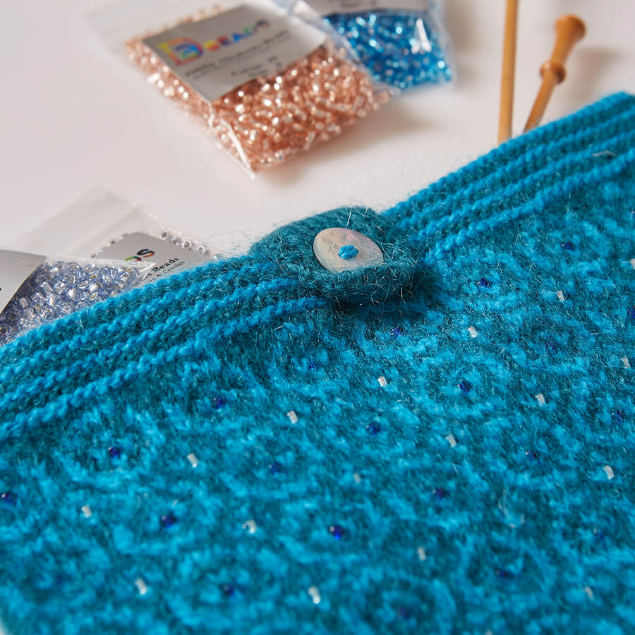 Lavish Purse Knitting Kit (Blue/Green)