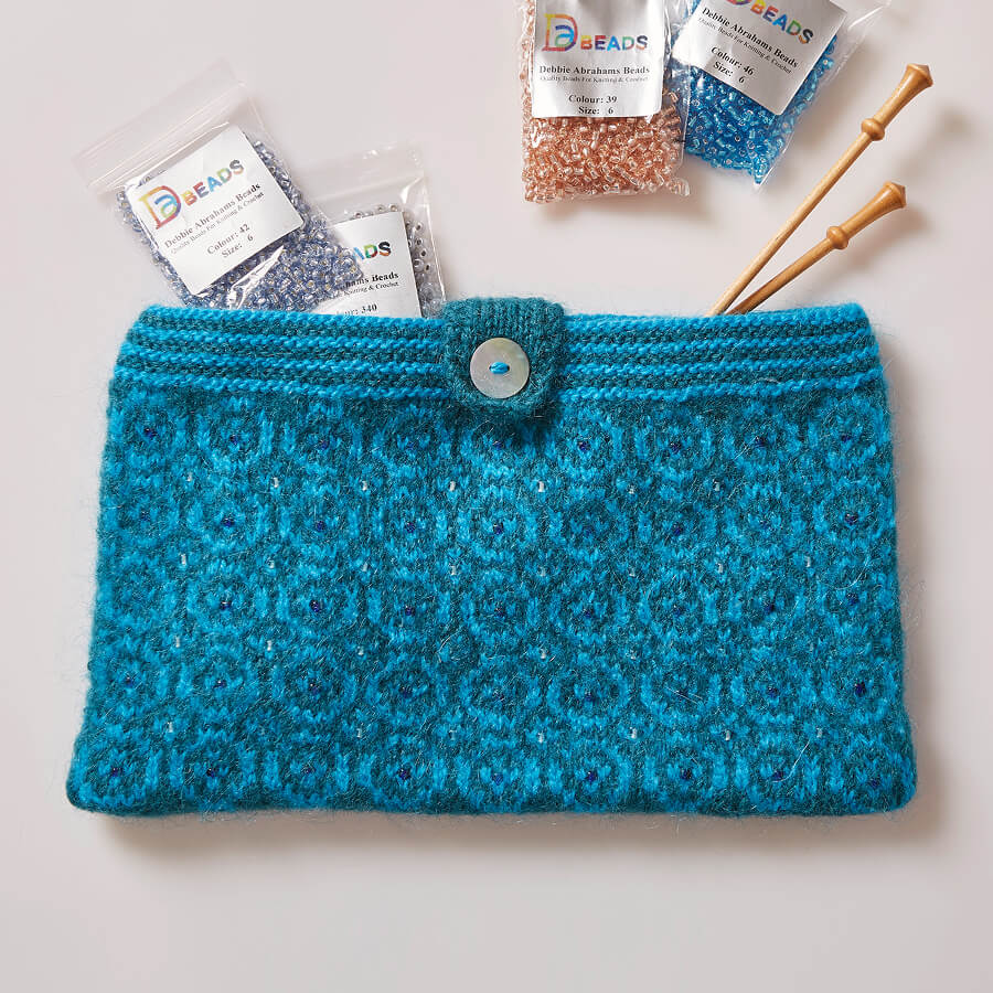 Lavish Purse Knitting Kit (Blue/Green)
