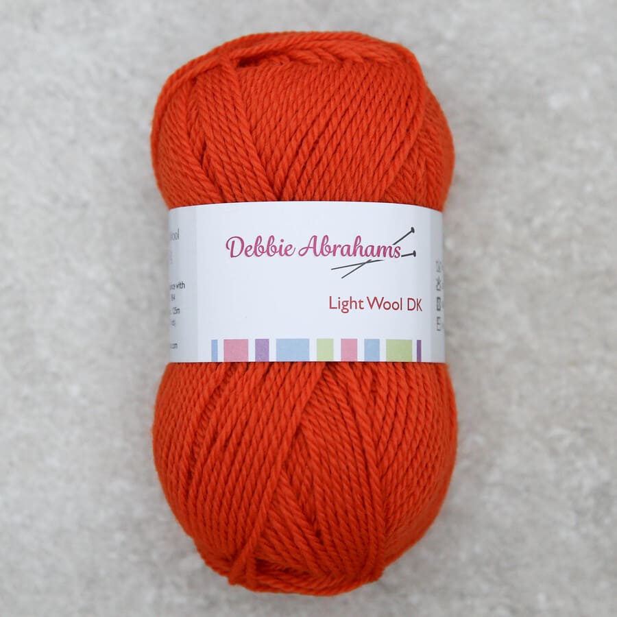 Tangerine shade 047 - Light Wool DK Yarn (50g)