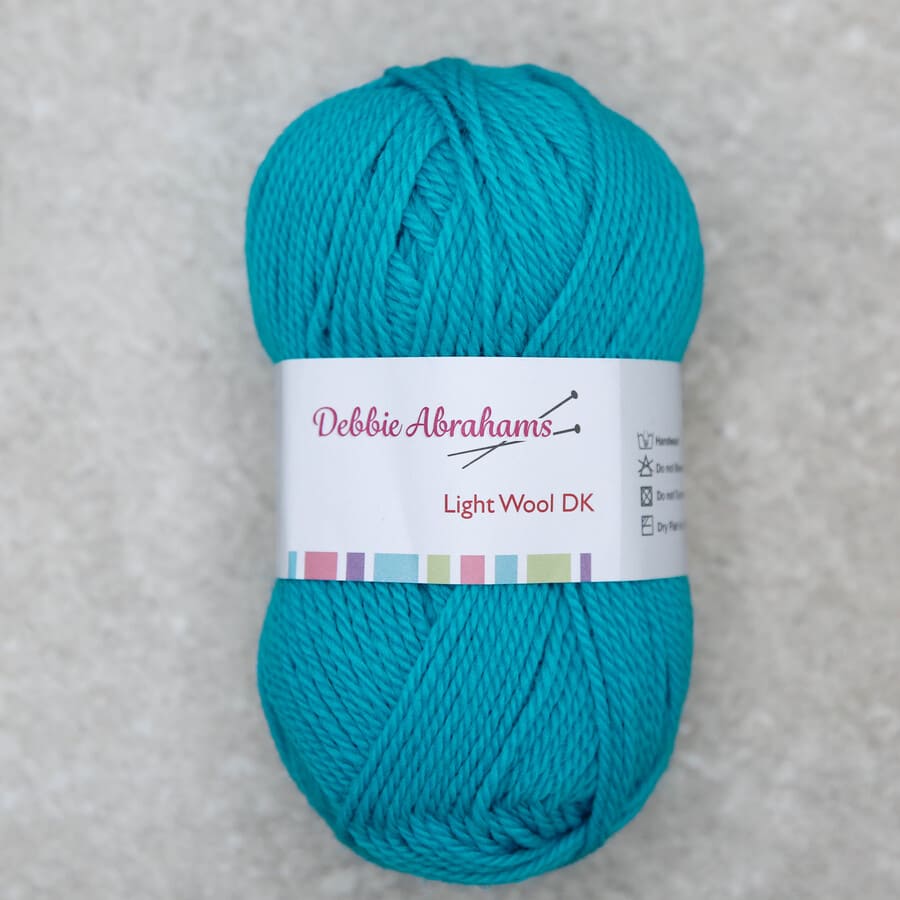 Turquoise shade 055 - Light Wool DK Yarn (50g)