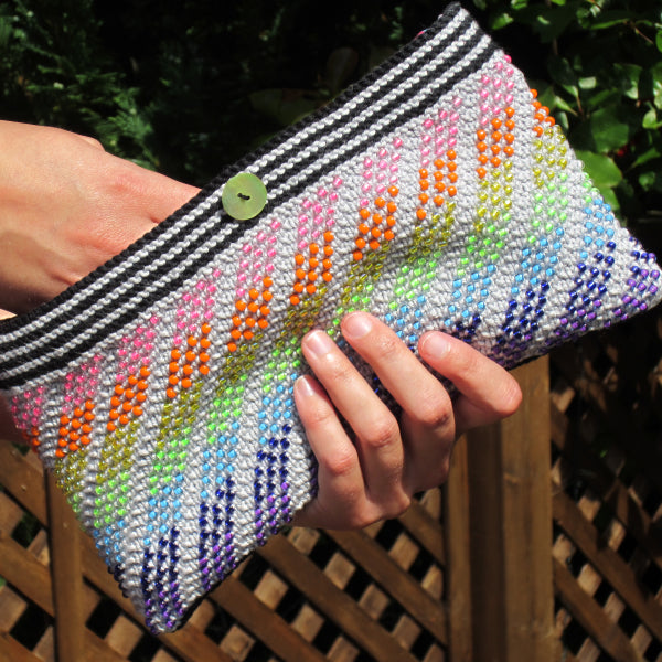 Neon Rainbow Purse Knitting Kit