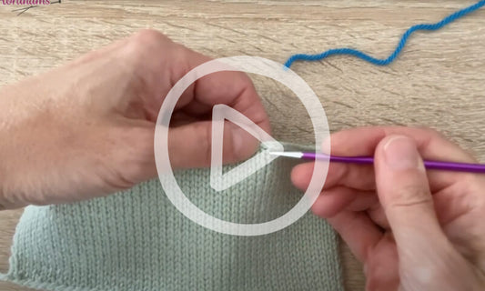 How to pick up stitches to knit the next square