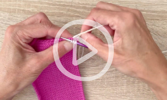 How to pick up stitches along a selvedge edge