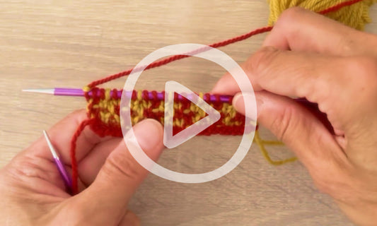 Sycamore Cowl: How to knit the two-colour slip-stitch pattern