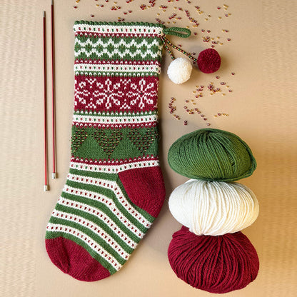 Seasons Greetings Festive Stocking Knitting Kit