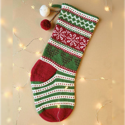 Seasons Greetings Festive Stocking Knitting Kit