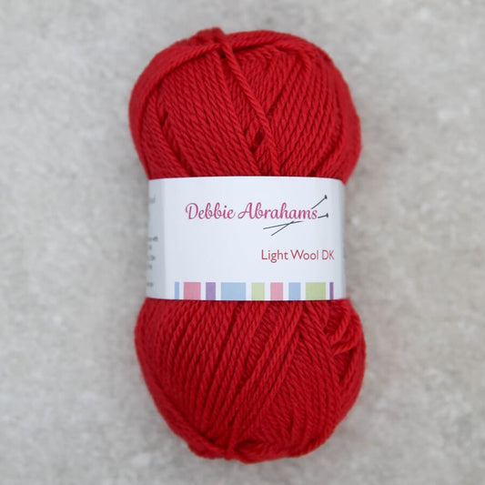 Rich Red shade 049 - Light Wool DK Yarn (50g)