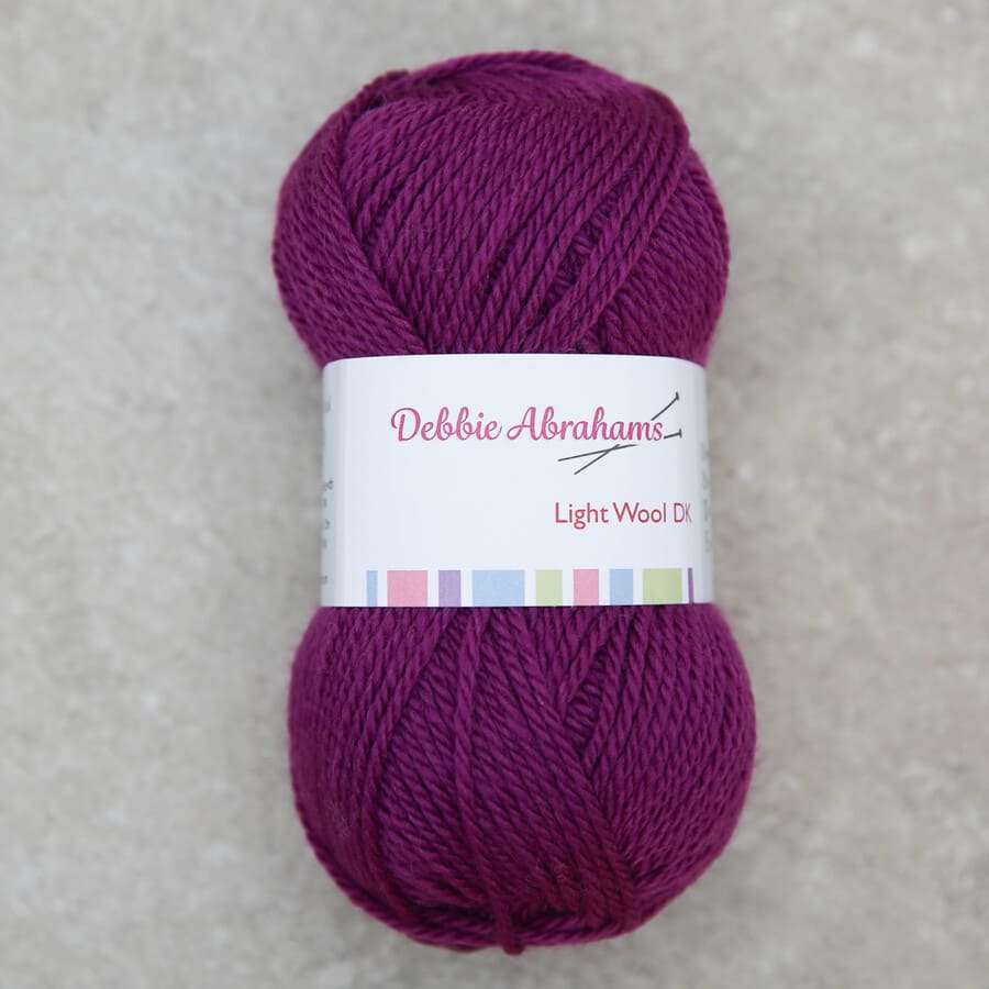 Wine shade 052 - Light Wool DK Yarn (50g)