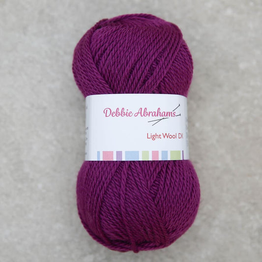 Wine shade 052 - Light Wool DK Yarn (50g)
