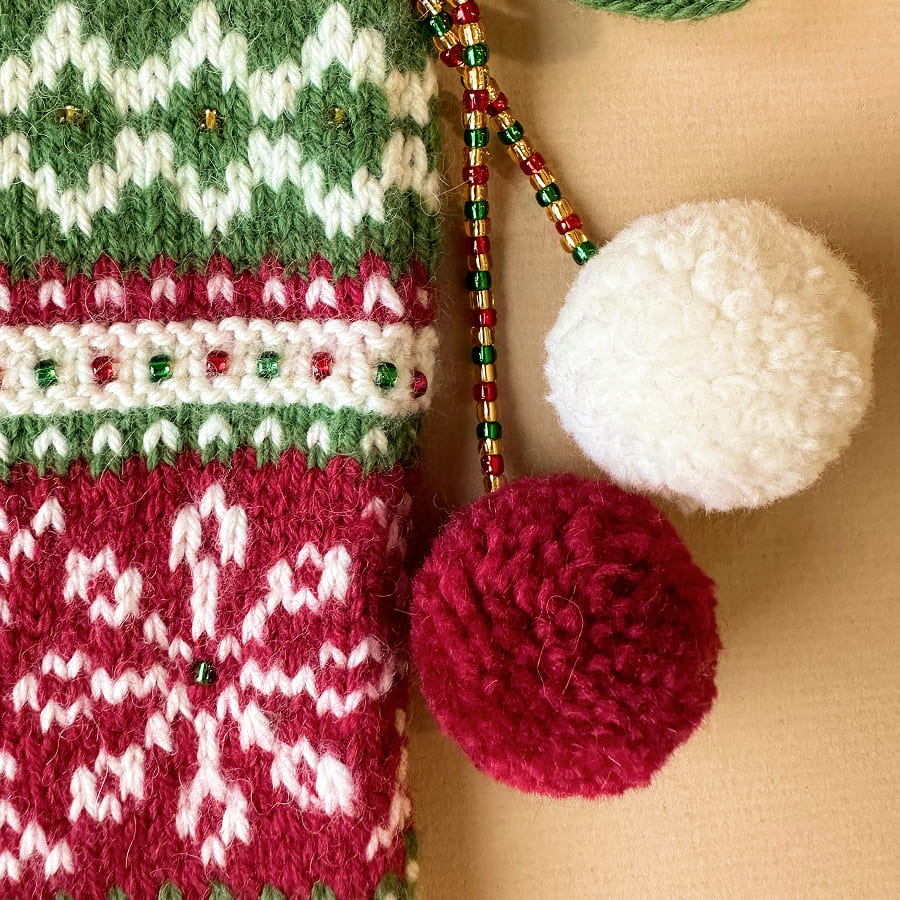 Seasons Greetings Festive Stocking Knitting Kit